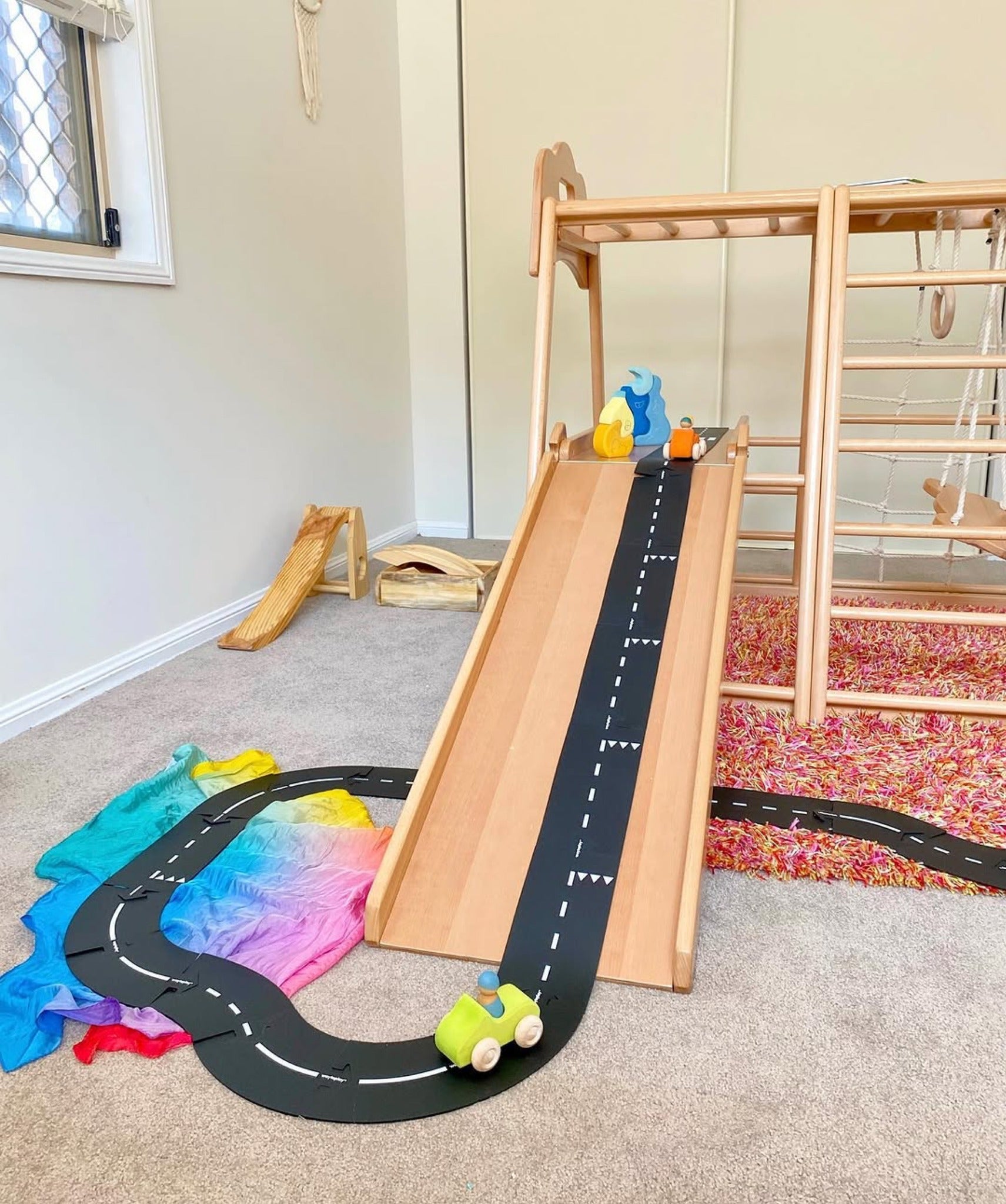 Koala play surface styled with a toy road