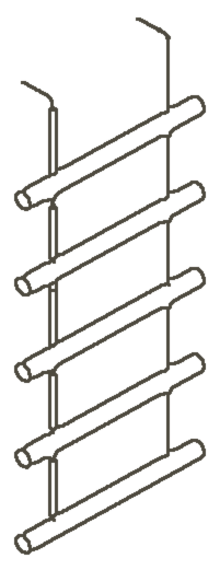 Soft ladder — drawing from the Riababy instructions