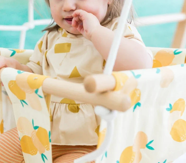 Removable Riababy baby swing fabric seat detail