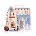 Portable Wooden Castle GoBox and play accessories