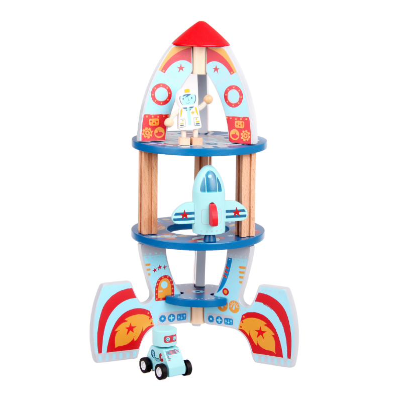 Wooden Rocket Ship Play Set