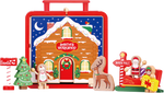 Riababy Santa’s Workshop display with Santa, elves and reindeer