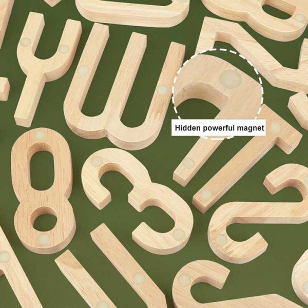Wooden Magnetic Alphabets and Numbers