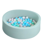 Riababy Soft Rounded Ball Pit with 200 Pastel Balls
