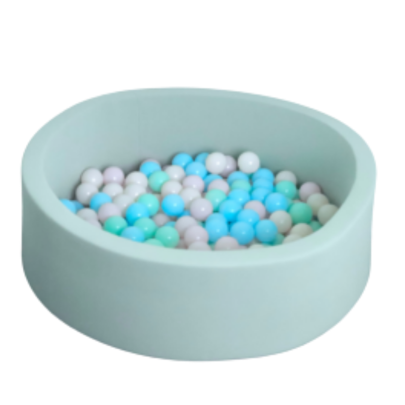 Riababy Soft Rounded Ball Pit with 200 Pastel Balls