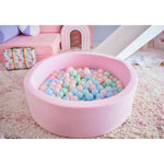 Riababy Soft Rounded Ball Pit with 200 Pastel Balls