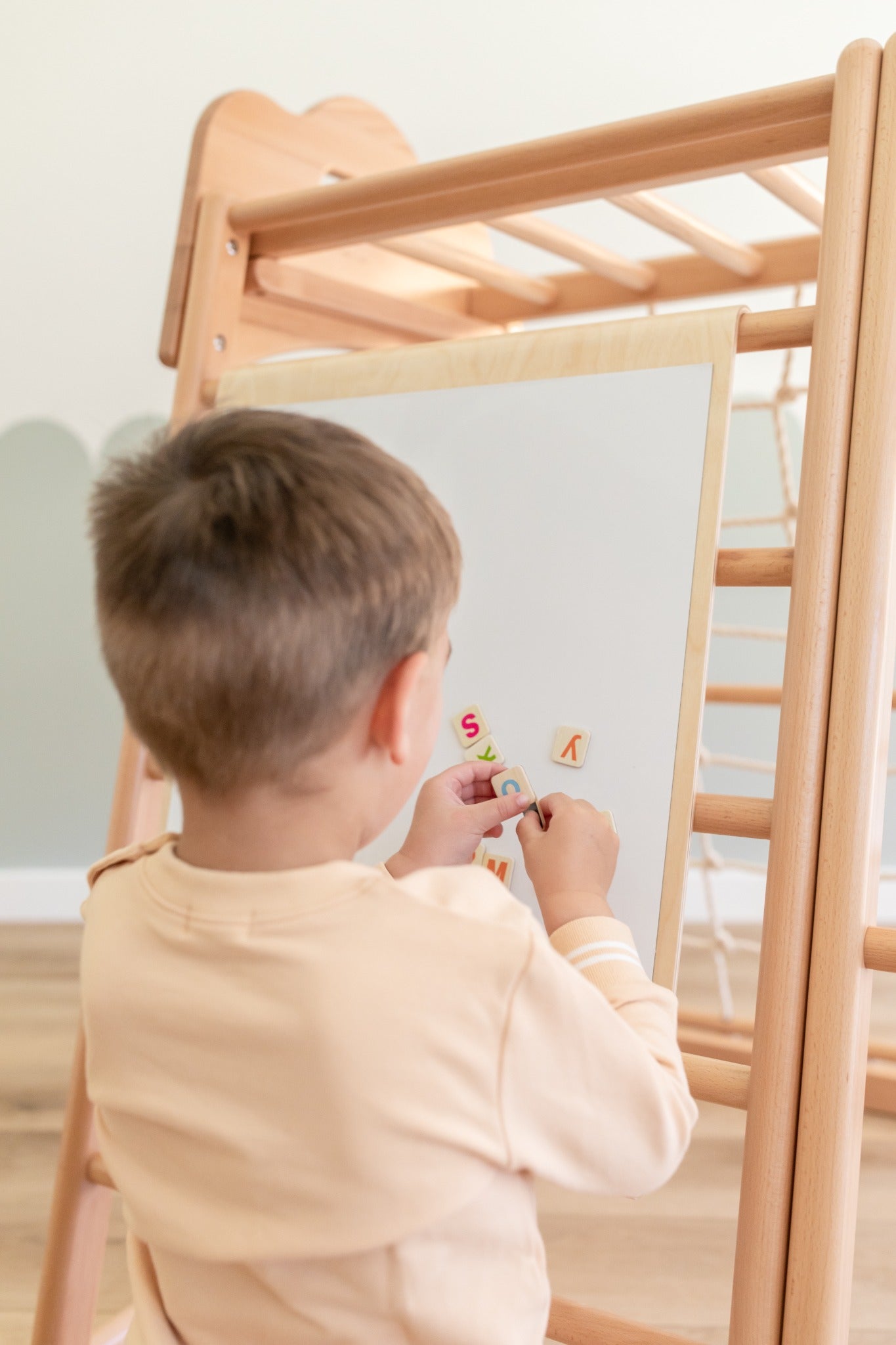Double-sided drawing board in use