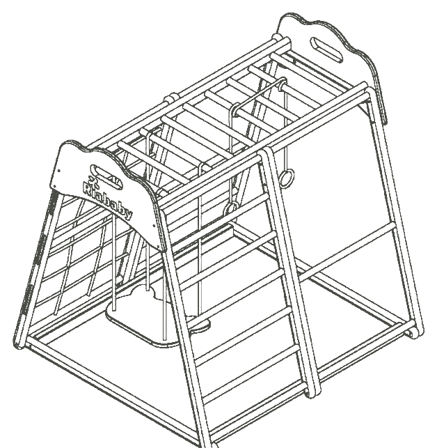 Koala climbing frame line drawing
