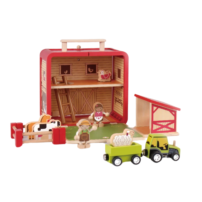 GoBox wooden farm play set