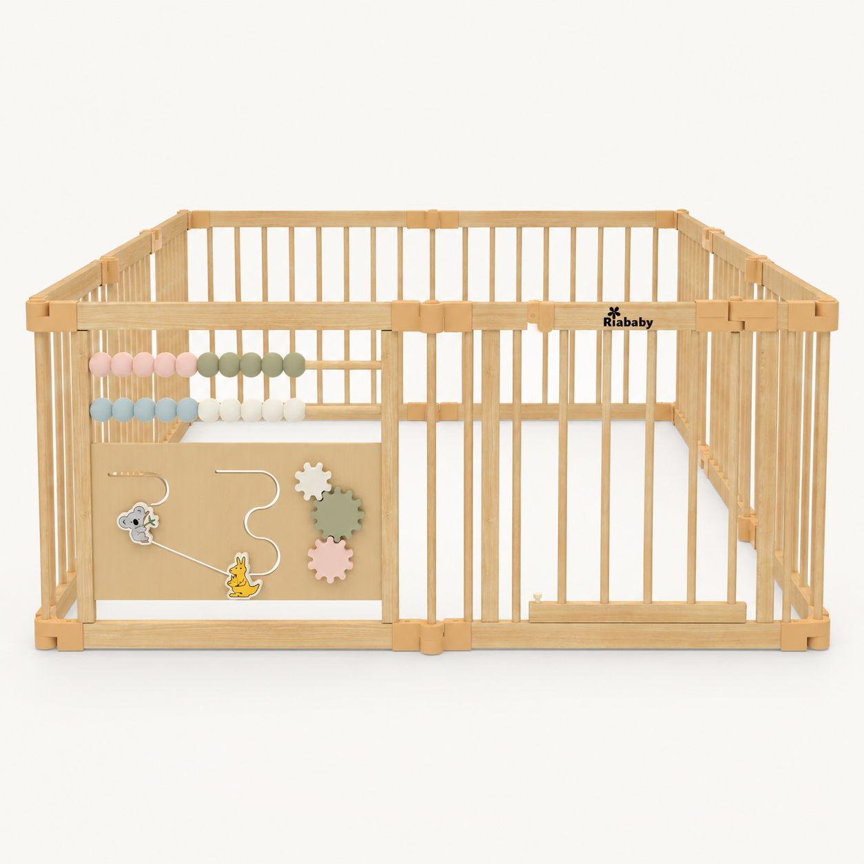 Straight Foldable Wooden Playpen design visual