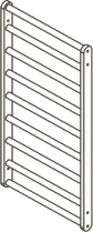 Pre-assembled panel with close-spaced wooden bars